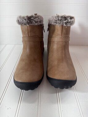 JBU by Jambu Dolce Boots Taupe Faux Fur Water Resistant Womens 9